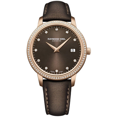 Raymond Weil Toccata Quartz Diamond Brown Leather Watch 5388-C5S-70081 