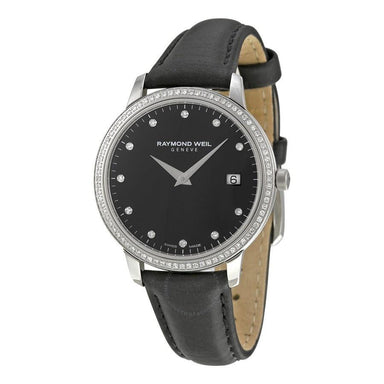 Raymond Weil Toccata Quartz Diamond Black Leather Watch 5388-SLS-20081 
