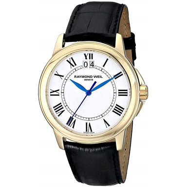 Raymond Weil Tradition Quartz Black Leather Watch 5476-P-00300 
