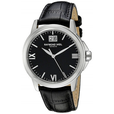 Raymond Weil Tradition Quartz Black Leather Watch 5476-ST-00207 