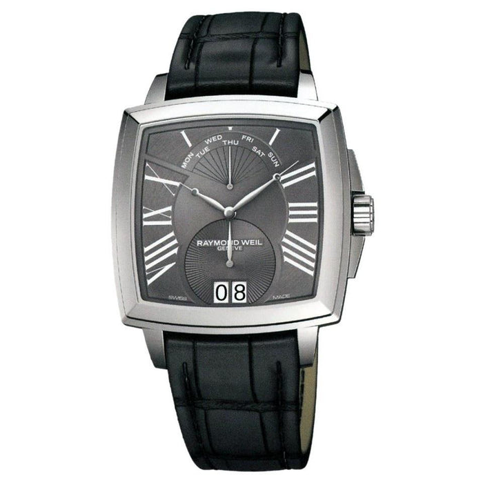 Raymond Weil Tradition Quartz Black Leather Watch 5586-STC-00600 