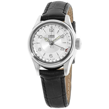 Oris Big Crown Pointer Date Automatic Black Leather Watch 59476954061LSSLVR 