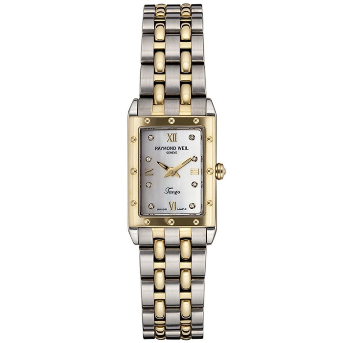 Raymond Weil Tango Quartz 18 Kt Yellow Gold Diamond Two-Tone Stainless Steel Watch 5971-STP-00995 