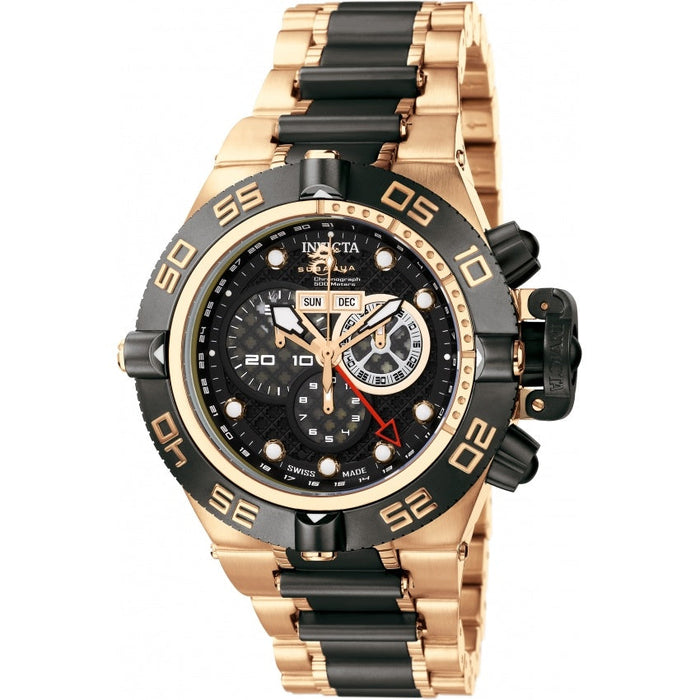 Invicta Men's 6541 Subaqua Quartz Chronograph Black, Rose Gold Dial Watch