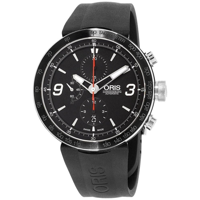 Oris TT1 Automatic Chronograph Black Silicone Watch 67476594174RSBLK 