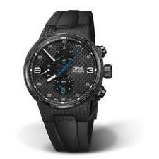 Oris LTD Automatic Chronograph Black Silicone Watch 67477258784RSSET 