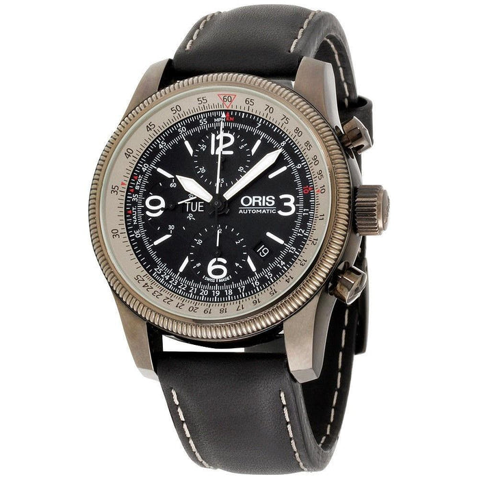 Oris Big Crown Automatic Chronograph Brown Leather Watch 67576484264LSBLK 