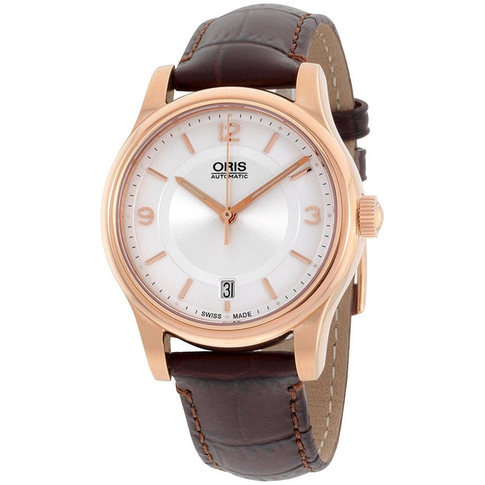 Oris Classic Automatic Automatic Brown Leather Watch 73375784831LS 
