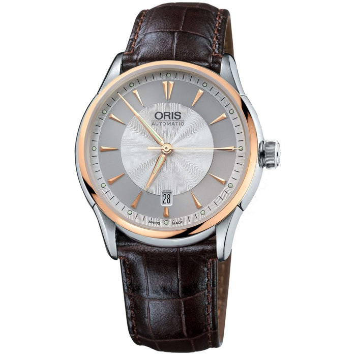 Oris Artelier Date Automatic Brown Leather Watch 73375916351LS 
