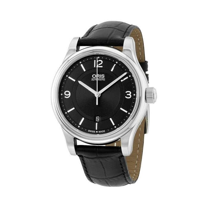 Oris Classic Automatic Black Leather Watch 73375944034LS 