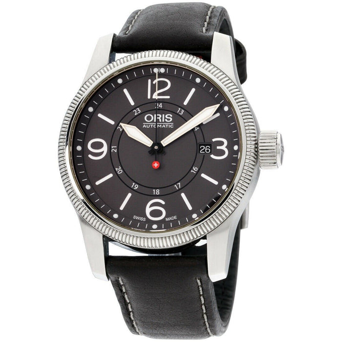 Oris Big Crown Swiss Hunter Team Automatic Black Leather Watch 73376294063LSBLK 