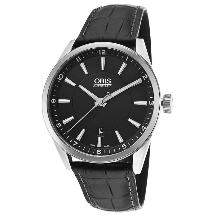 Oris Artix Automatic Black Leather Watch 73376424054LS 