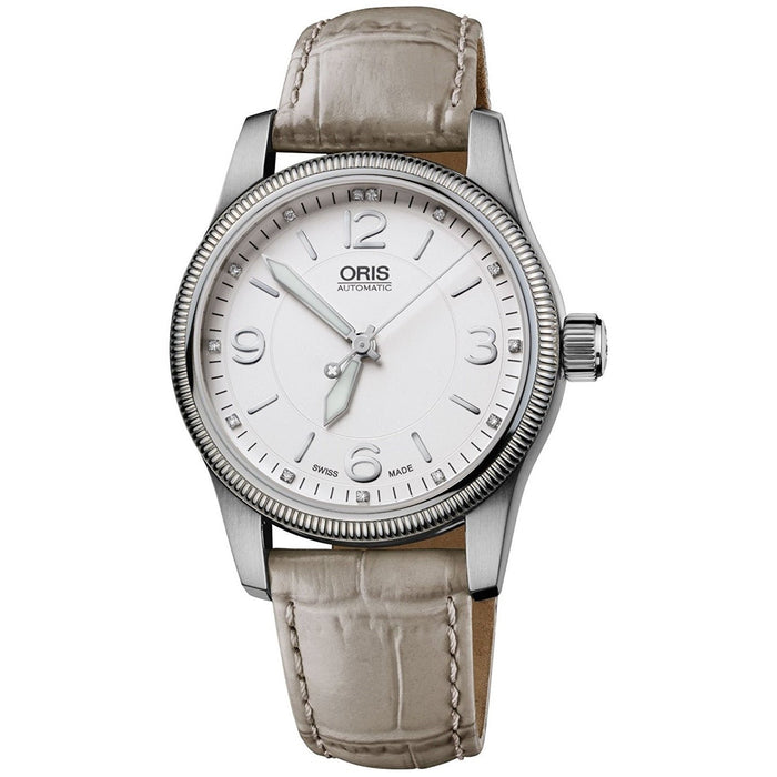 Oris Swiss Hunter Team PS Edition Automatic Diamond Automatic Grey Leather Watch 73376494031LS 
