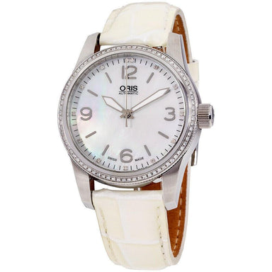 Oris Big Crown Automatic White Leather Watch 73376494966LSWHT 