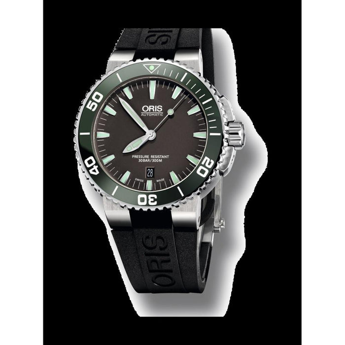Oris Aquis Automatic Black Silicone Watch 73376534137RSBLK 