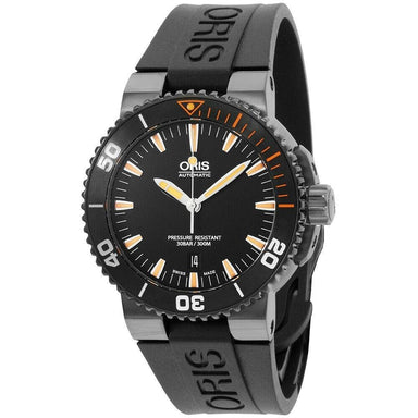 Oris Aquis Automatic Black Silicone Watch 73376534259RSBLK 