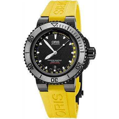 Oris Aquis Automatic Yellow Silicone Watch 73376754754RS 