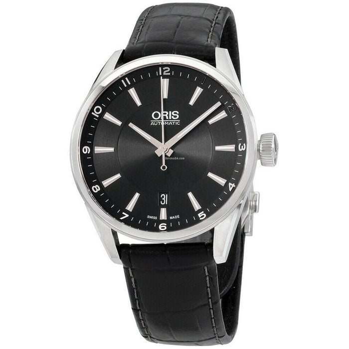 Oris Artix Automatic Black Leather Watch 73377134034LSBLK 