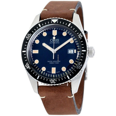 Oris Divers Sixty-Five Automatic Brown Leather Watch 73377204055LSDRKBRN 