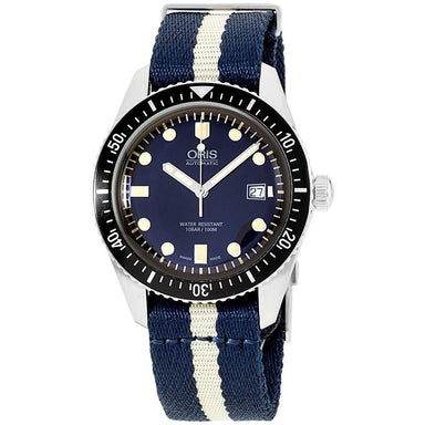 Oris Divers Automatic Two-Tone Nylon Watch 73377204055TSBLUBGE 