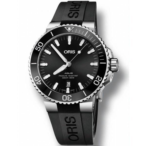 Oris Aquis Automatic Black Rubber Watch 73377304134RSBLK 