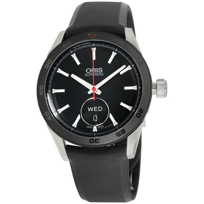 Oris Artix GT Day Date Automatic Black Rubber Watch 73576624424RS 