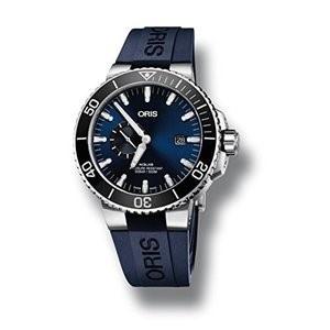 Oris Aquis Automatic Blue Rubber Watch 74377334135RSBLU 