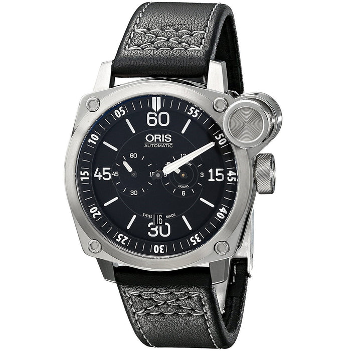 Oris BC4 Automatic Automatic Chronograph Black Leather Watch 74976324194LS 