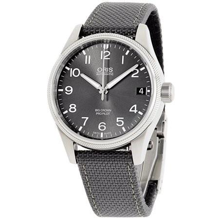 Oris Big Crown ProPilot Automatic Grey Nylon Watch 75176974063TSGRY 