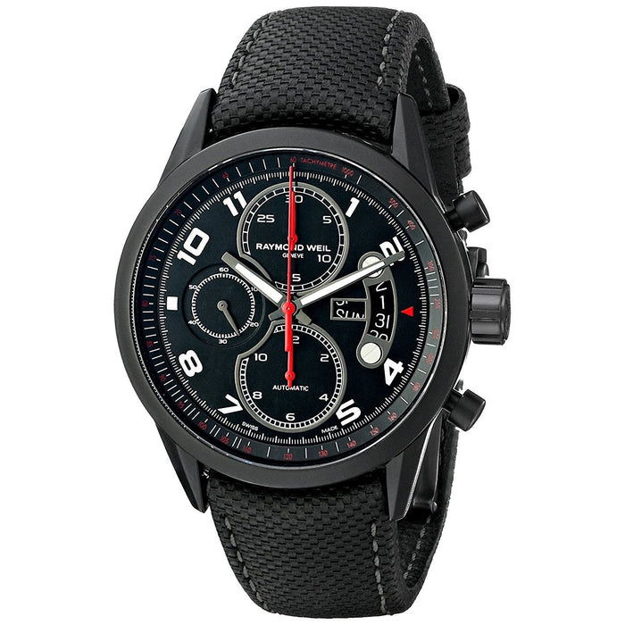 Raymond Weil Freelancer Automatic Chronograph Automatic Black Leather Watch 7730-BK-05207 