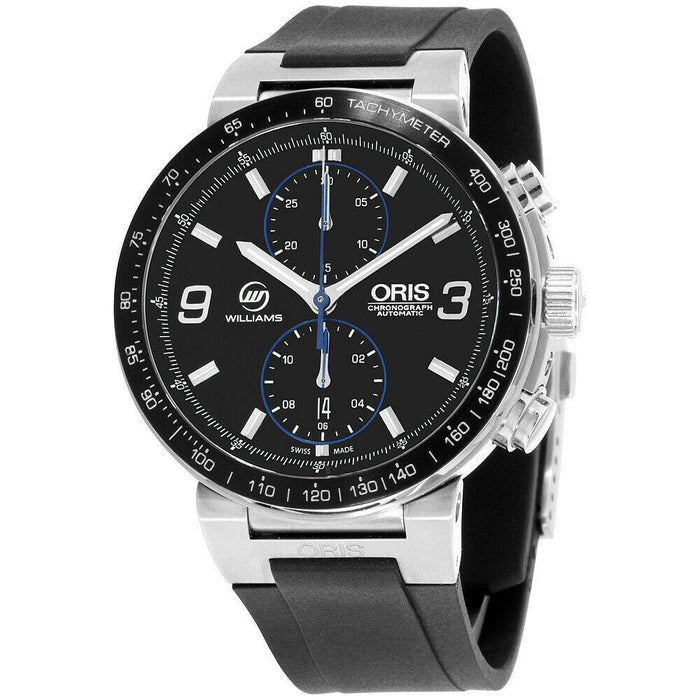 Oris Williams F1 Team Automatic Chronograph Black Silicone Watch 77376854184RSBLK 