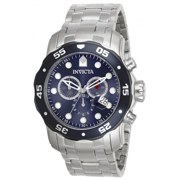 Invicta Men's 80057 Pro Diver Quartz 3 Hand Blue Dial Watch