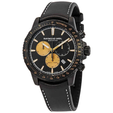 Raymond Weil Tango Quartz Chronograph Black Leather Watch 8570-BKC-MARS1 