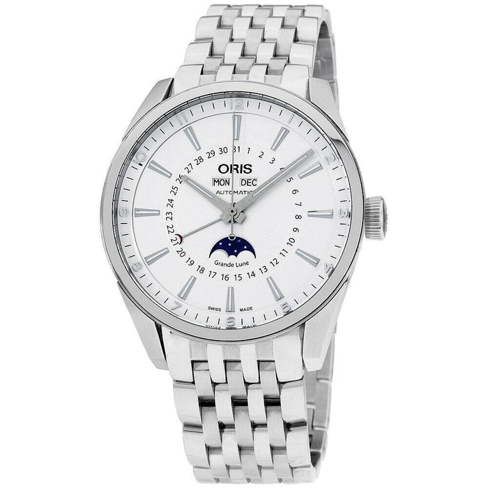 Oris Artelier Complication Automatic Moonphase and Date Indicator Around the Inner Rim Stainless Steel Watch 91576434051MB 