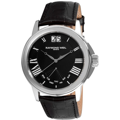 Raymond Weil Tradition Quartz Black Leather Watch 9576-STC-00200 