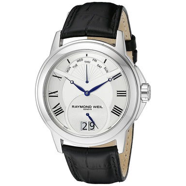 Raymond Weil Tradition Quartz Black Leather Watch 9577-STC-00650 