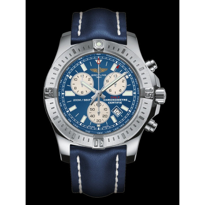 Breitling Colt Chronograph Quartz Chronograph Blue Rubber Watch A7338811-C905-158S 