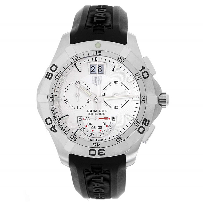 Tag Heuer Aquaracer Quartz Chronograph Black Rubber Watch CAF101B.FT8011 