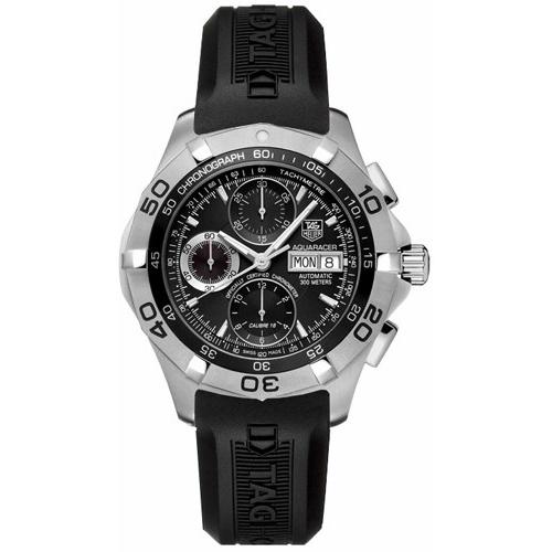 Tag Heuer Aquaracer Automatic Chronograph Automatic Black Rubber Watch CAF5010.FT8011 