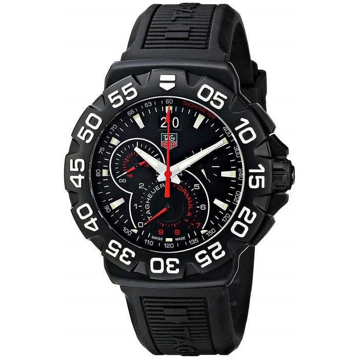 Tag Heuer Formula 1 Quartz Chronograph Black Rubber Watch CAH1012.BT0717 