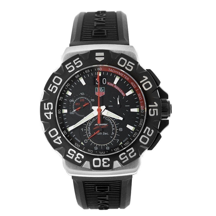 Tag Heuer Formula 1 Grande Quartz Chronograph Black Rubber Watch CAH1014.BT0718 