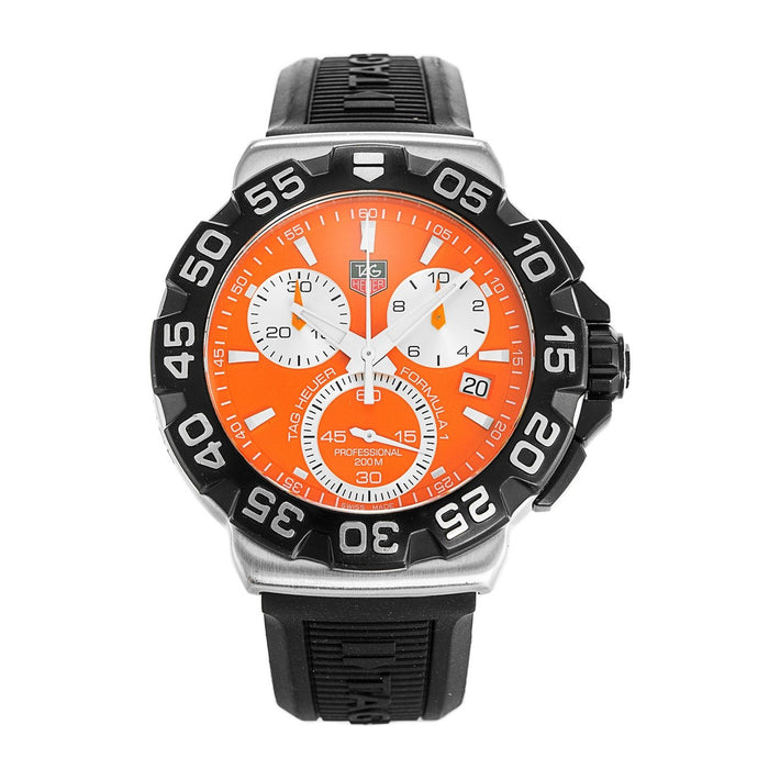 Tag Heuer Formula 1 Quartz Chronograph Black Rubber Watch CAH1113.BT0714 