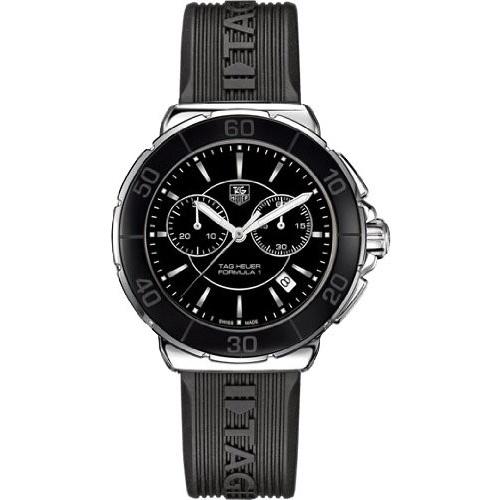 Tag Heuer Formula 1 Quartz Chronograph Black Rubber Watch CAH1210.FT6024 
