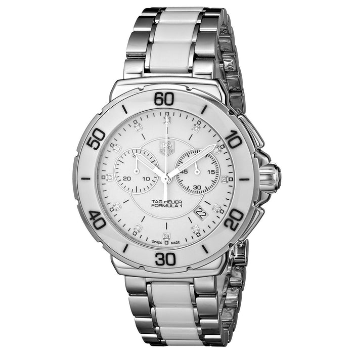 Tag Heuer Formula One Quartz Chronograph Diamond Two-Tone Ceramic Watch CAH1211.BA0863 