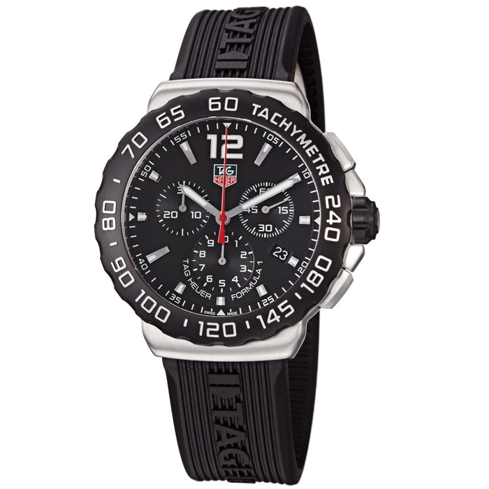 Tag Heuer Formula 1 Quartz Chronograph Black Rubber Watch CAU1110.FT6024 