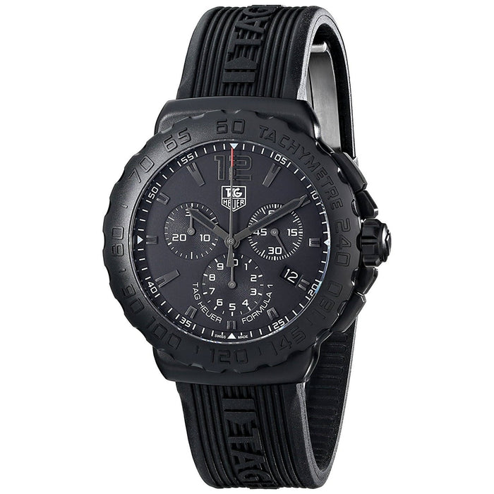 Tag Heuer Formula 1 Quartz Chronograph Black Rubber Watch CAU1114.FT6024 