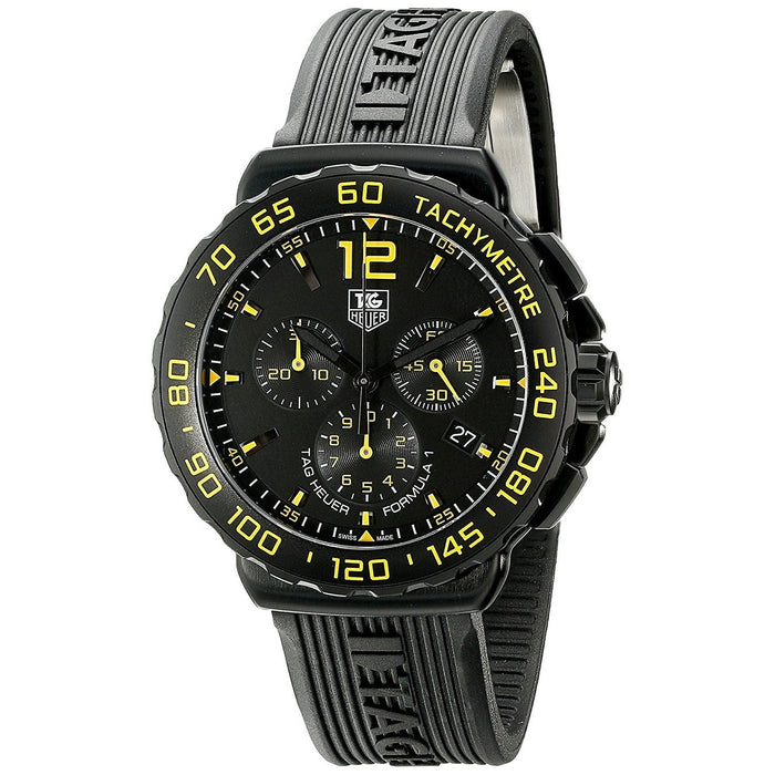 Tag Heuer Formula 1 Quartz Chronograph Black Rubber Watch CAU111E.FT6024 