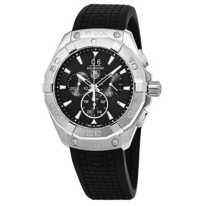 Tag Heuer Aquaracer Quartz Chronograph Black Rubber Watch CAY2110.FT6041 