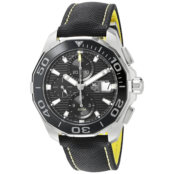 Tag Heuer Aquaracer Automatic Chronograph Automatic Black Canvas Watch CAY211A.FC6361 