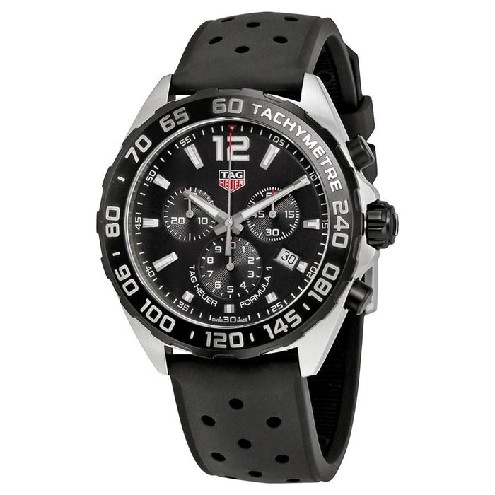 Tag Heuer Formula 1 Quartz Chronograph Black Rubber Watch CAZ1011.FT8024 